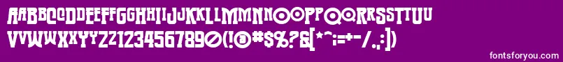 Warmongerbb Font – White Fonts on Purple Background