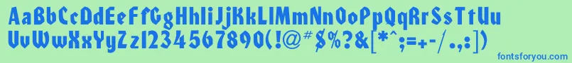 HeidelbergNormal Font – Blue Fonts on Green Background