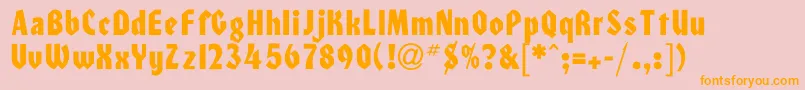 HeidelbergNormal Font – Orange Fonts on Pink Background