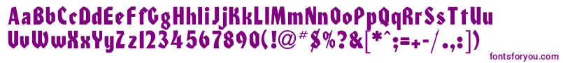 HeidelbergNormal-fontti – violetit fontit valkoisella taustalla