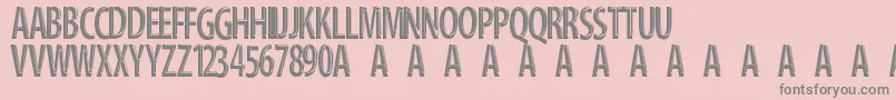 IAmASeriousMan Font – Gray Fonts on Pink Background