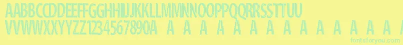 IAmASeriousMan Font – Green Fonts on Yellow Background