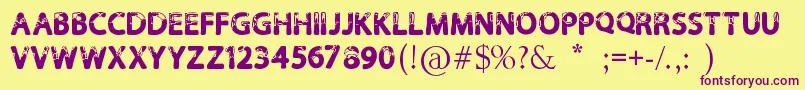 Calla Font – Purple Fonts on Yellow Background