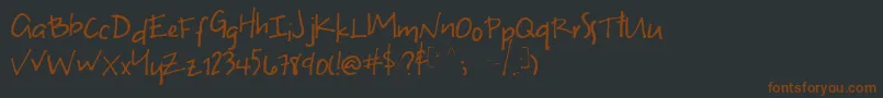 Uneven Font – Brown Fonts on Black Background