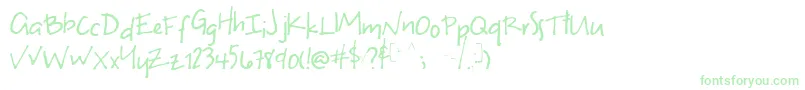 Uneven Font – Green Fonts on White Background