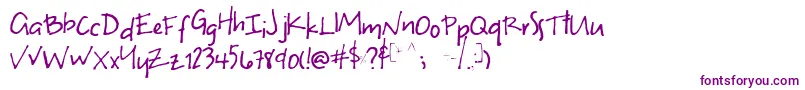 Uneven-Schriftart – Violette Schriften