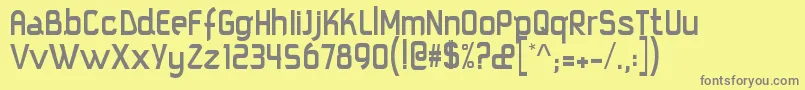 Squareimm Font – Gray Fonts on Yellow Background