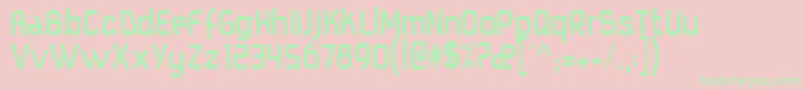 Squareimm Font – Green Fonts on Pink Background