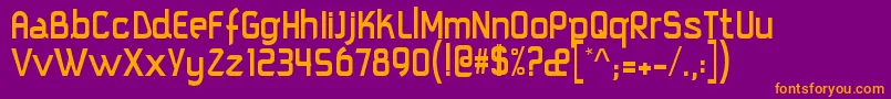 Squareimm Font – Orange Fonts on Purple Background