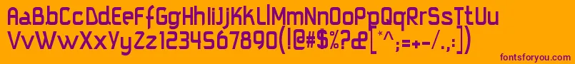 Squareimm-fontti – violetit fontit oranssilla taustalla