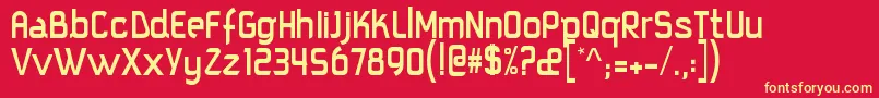 Squareimm Font – Yellow Fonts on Red Background