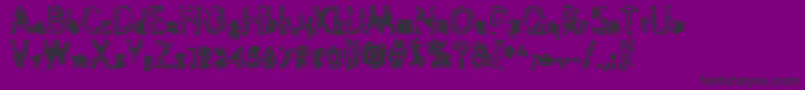 EvilCowregular Font – Black Fonts on Purple Background