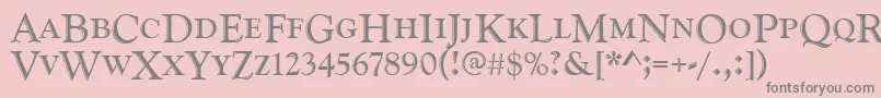 Goudyhandcd Font – Gray Fonts on Pink Background