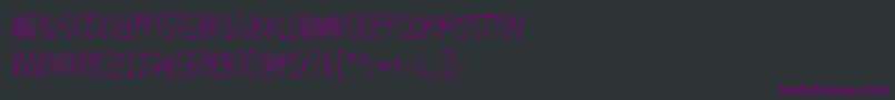 Czcionka KeveatSandaalit – fioletowe czcionki na czarnym tle