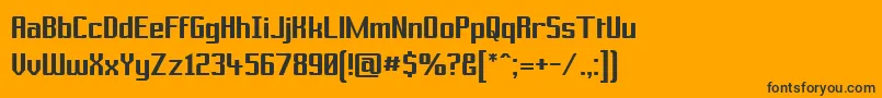 PrussianBrewSolid Font – Black Fonts on Orange Background