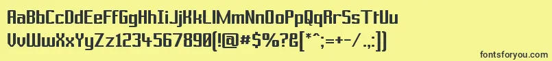 PrussianBrewSolid Font – Black Fonts on Yellow Background