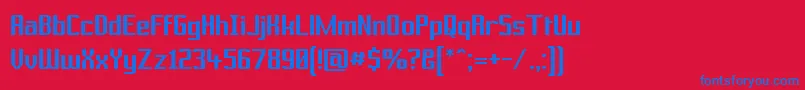 Шрифт PrussianBrewSolid – синие шрифты на красном фоне