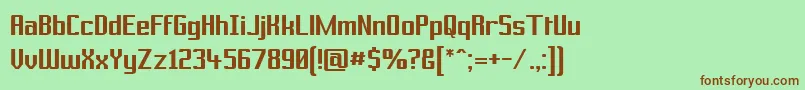 PrussianBrewSolid Font – Brown Fonts on Green Background