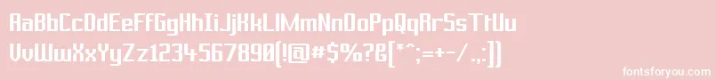 PrussianBrewSolid Font – White Fonts on Pink Background