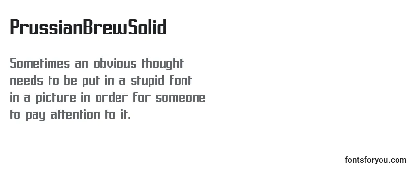 Review of the PrussianBrewSolid Font