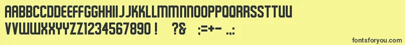 Schluber Font – Black Fonts on Yellow Background