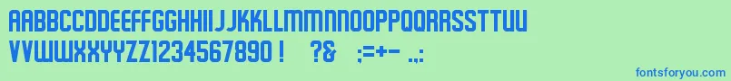 Schluber Font – Blue Fonts on Green Background