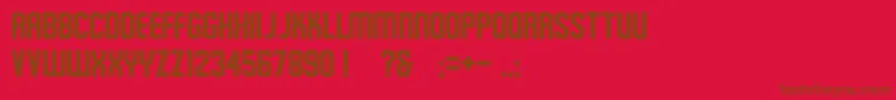 Schluber Font – Brown Fonts on Red Background