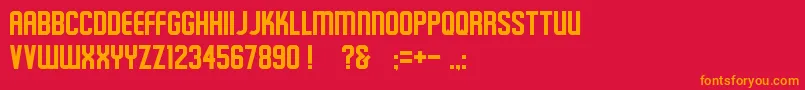 Schluber Font – Orange Fonts on Red Background