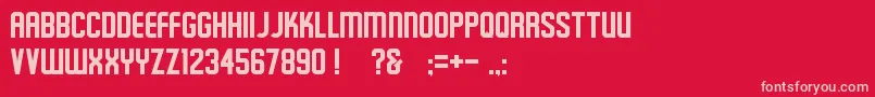 Schluber Font – Pink Fonts on Red Background