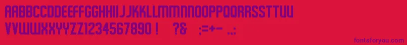Schluber Font – Purple Fonts on Red Background
