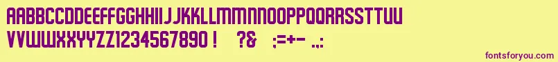 Schluber Font – Purple Fonts on Yellow Background