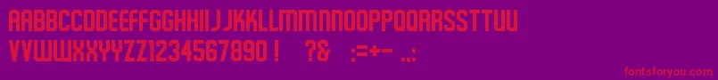Schluber-Schriftart – Rote Schriften auf violettem Hintergrund