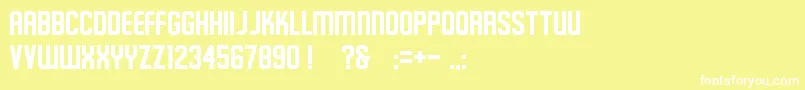 Schluber Font – White Fonts on Yellow Background
