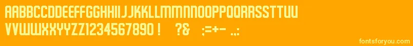 Schluber Font – Yellow Fonts on Orange Background
