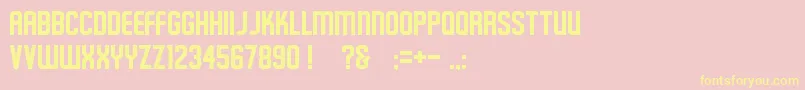 Schluber Font – Yellow Fonts on Pink Background