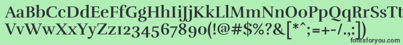 フォントRufinaBold – 緑の背景に黒い文字