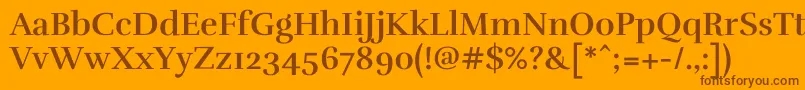 RufinaBold Font – Brown Fonts on Orange Background