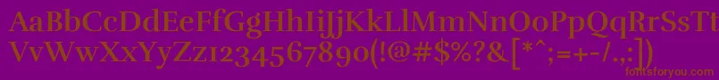 RufinaBold Font – Brown Fonts on Purple Background