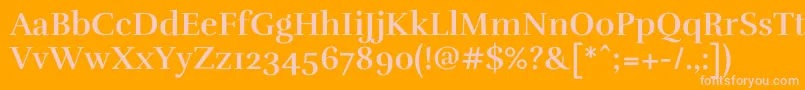 RufinaBold Font – Pink Fonts on Orange Background