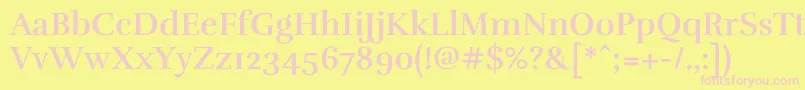 RufinaBold Font – Pink Fonts on Yellow Background