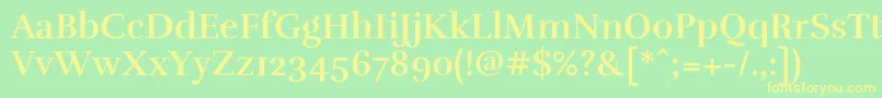 RufinaBold Font – Yellow Fonts on Green Background