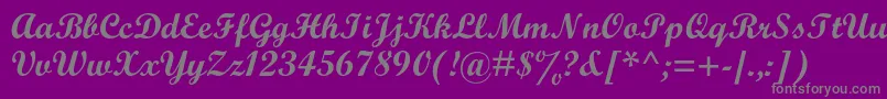 ScriptmtstdBold Font – Gray Fonts on Purple Background
