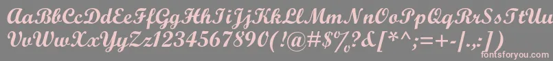 ScriptmtstdBold-Schriftart – Rosa Schriften auf grauem Hintergrund