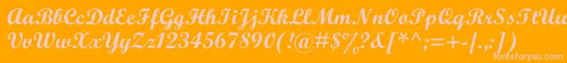 Шрифт ScriptmtstdBold – розовые шрифты на оранжевом фоне