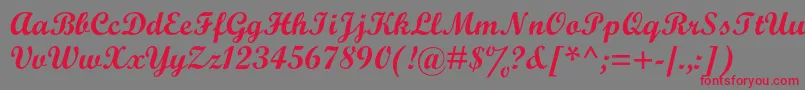 ScriptmtstdBold Font – Red Fonts on Gray Background
