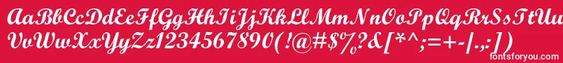 ScriptmtstdBold Font – White Fonts on Red Background