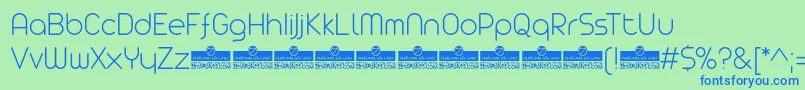 AristaProExtralightTrial Font – Blue Fonts on Green Background