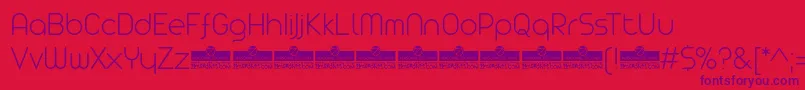 AristaProExtralightTrial-Schriftart – Violette Schriften auf rotem Hintergrund