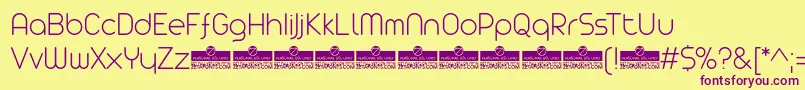 AristaProExtralightTrial Font – Purple Fonts on Yellow Background