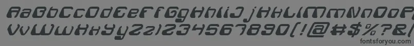 フォントElectroMagnetItalic – 黒い文字の灰色の背景
